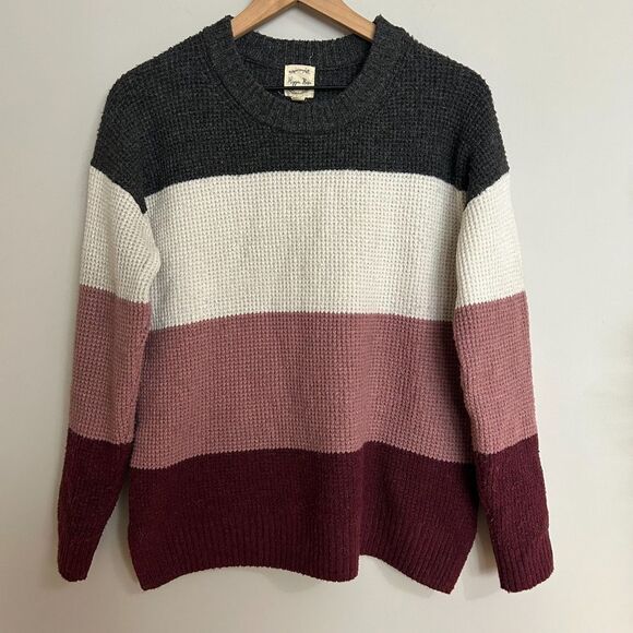 Hippie Rose Striped Crew Neck Sweater - Picture 1 of 7